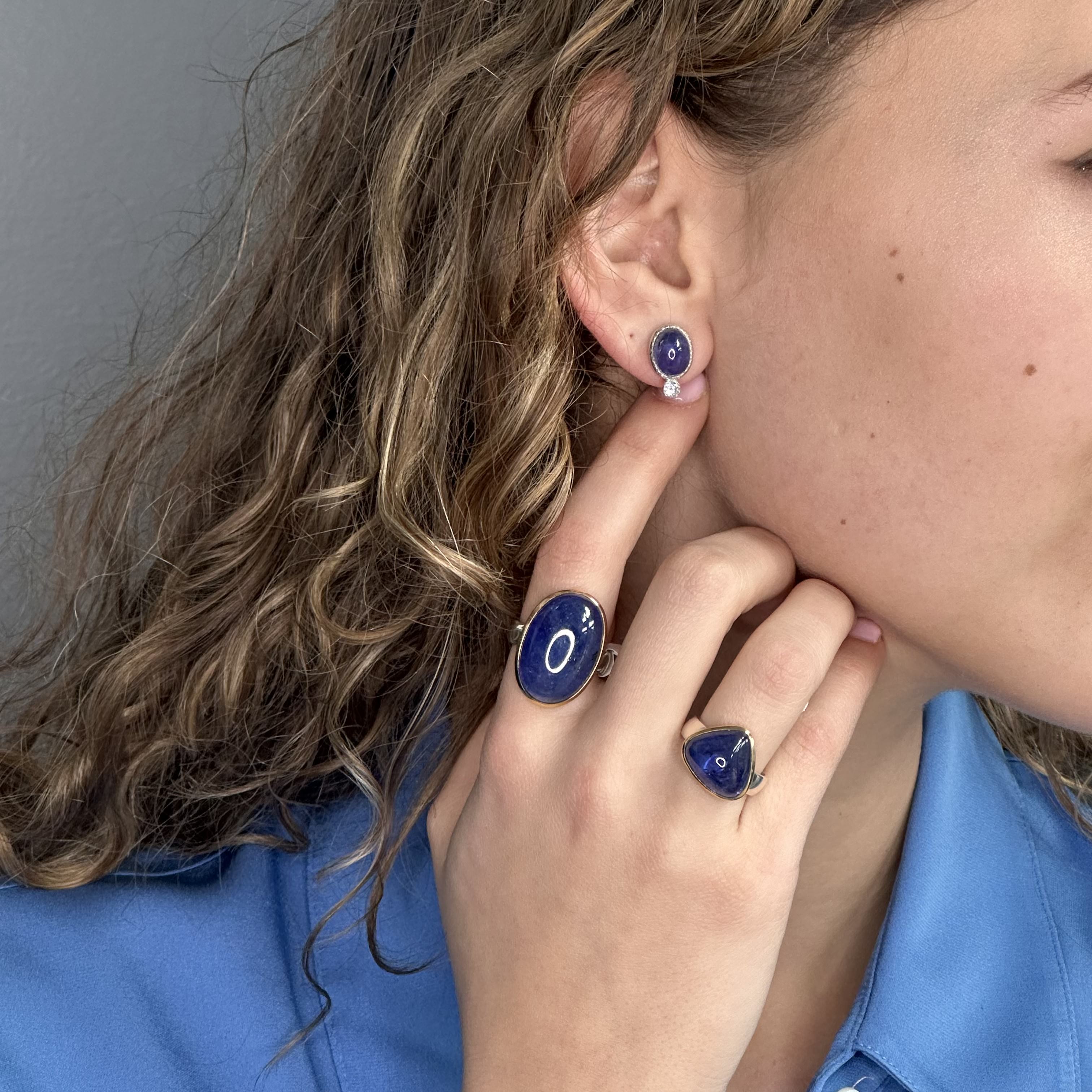 Silver Tanzanite and 14k Ring