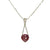 Red Sapphire with Peridot Pendant