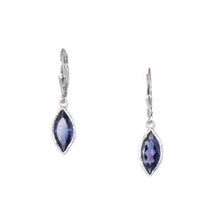 Silver Marquise Gemstone Earrings