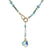 Multi Gemstone Gold Necklace with Green Amethyst, Emerald, Apatite, Tanzanite