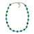 Gold Chrysocolla and Emerald Necklace