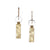 1 Tab Textured Earrings - Silver and Gold