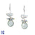 Keshi Pearl Earrings with Iolite or Green Amethyst