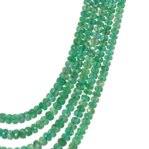Multi Strand Emerald Necklace - 18k Vermeil