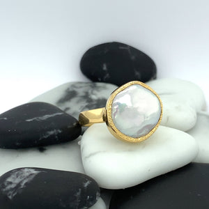 14k Baroque Pearl Ring