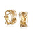 14k Gold Post Earrings - Medium Omega Clip Earrings