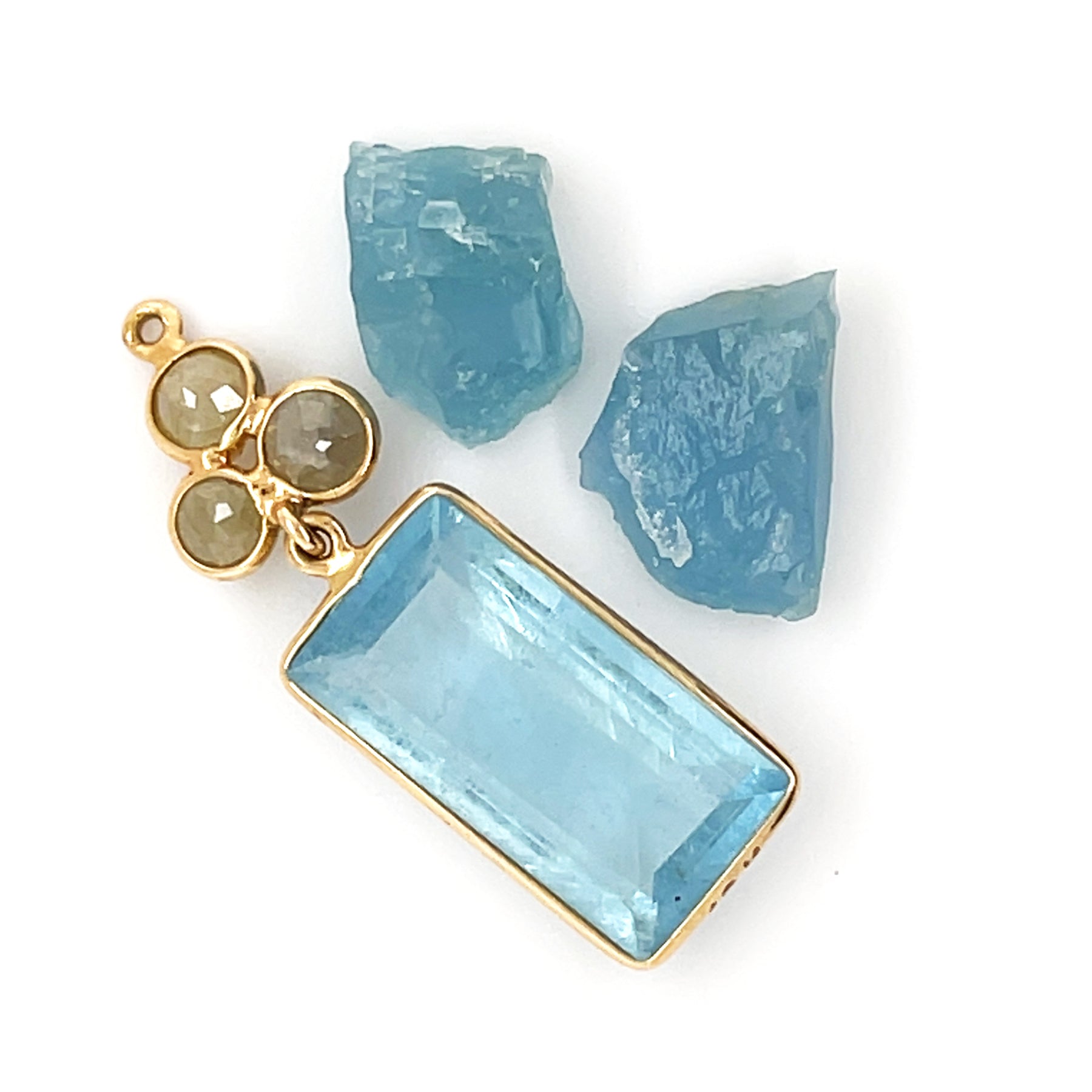 Aquamarine gemstones