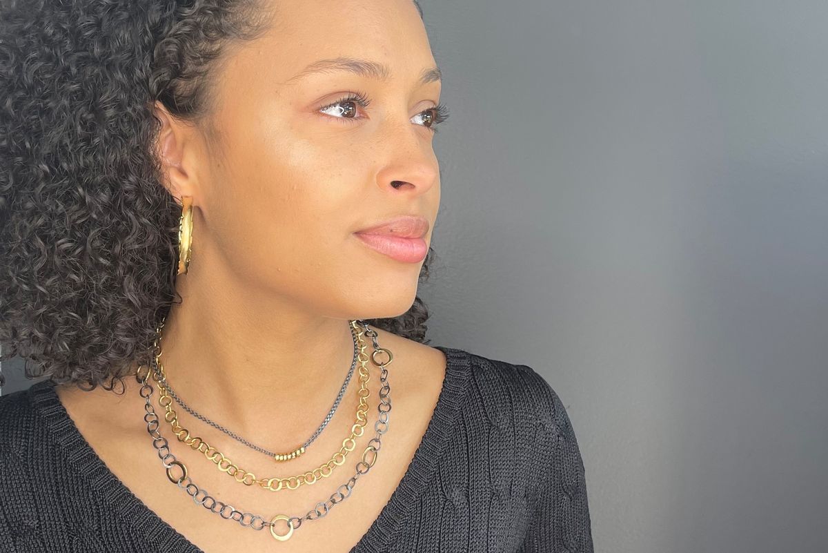 woman wearing some jewelry staples