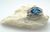 sterling silver ring with blue topaz stone