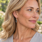 Silver London Blue Topaz and Tourmaline  Leverback Earrings