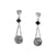 Silver Triangle Drop Earrings - Tourmalinated Quartz