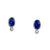 Silver Tanzanite Stud Earrings