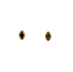 14k Black Diamond Marquise Stud Earrings