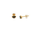 14k Black Diamond Marquise Stud Earrings