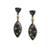 14k Black Rhodium Champagne Diamond Triangle Post Earrrings