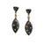 14k Black Rhodium Champagne Diamond Triangle Post Earrings