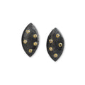 14k Black Rhodium Champagne Diamond Earrings - Q Evon Fine Jewelry