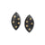 14k Black Rhodium Champagne Diamond Earrings