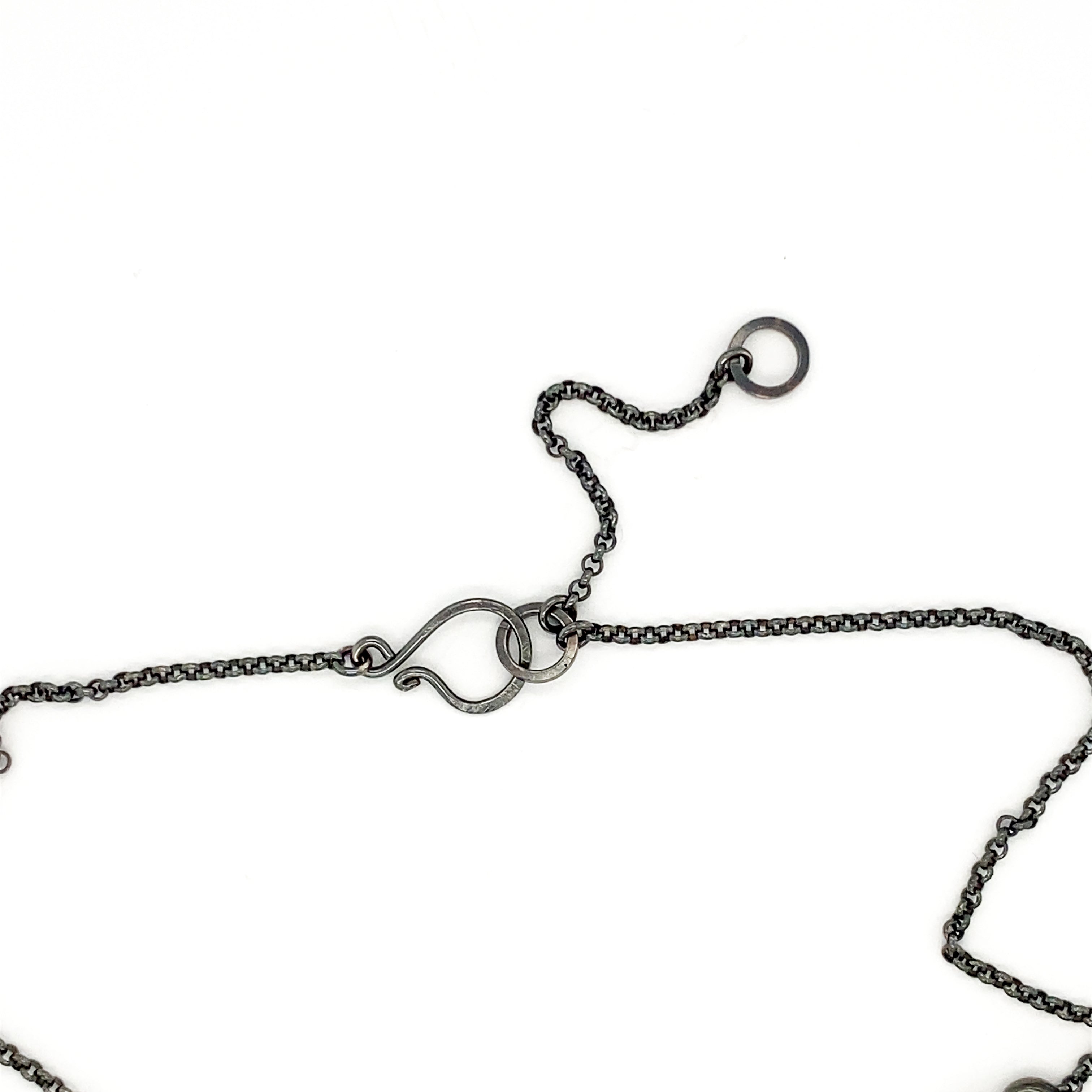 Mixed Metal Blue Topaz Element Necklace