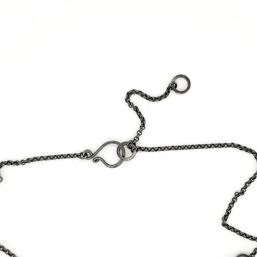 Mixed Metal Blue Topaz Element Necklace