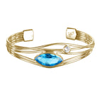 Blue Topaz Gold Bracelet