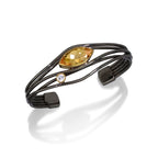 Edge Bracelet, Citrine - Black Rhodium
