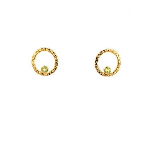 Q Post Earrings Gold - Q Evon Fine Jewelry