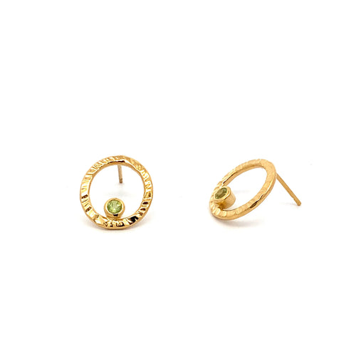 Q Post Earrings Gold - Q Evon Fine Jewelry