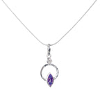 Q Necklace Silver, White Rhodium