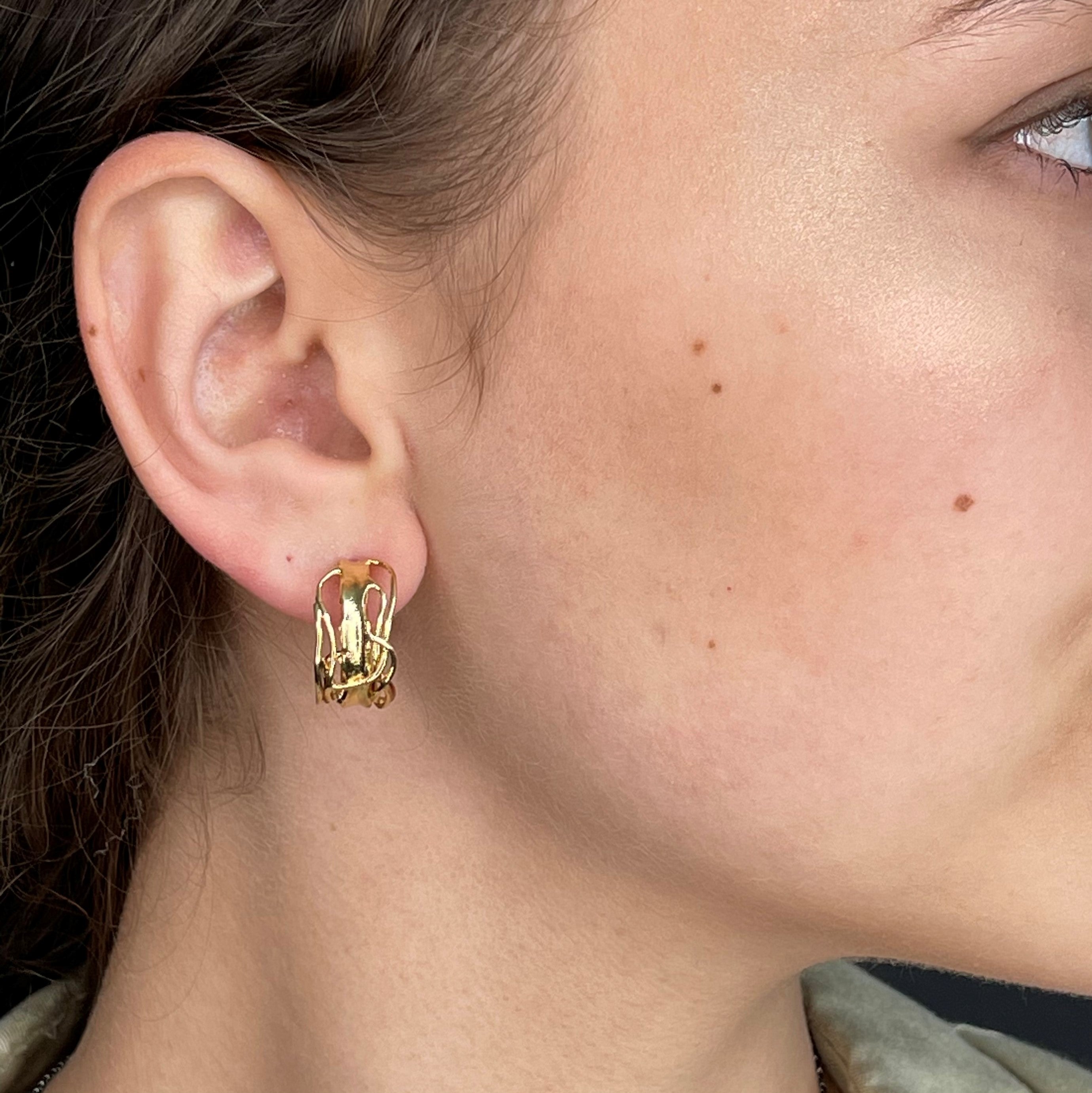 14K Gold Post Earrings - Small