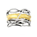 Silver and Gold Edge Ring - Q Evon Fine Jewelry