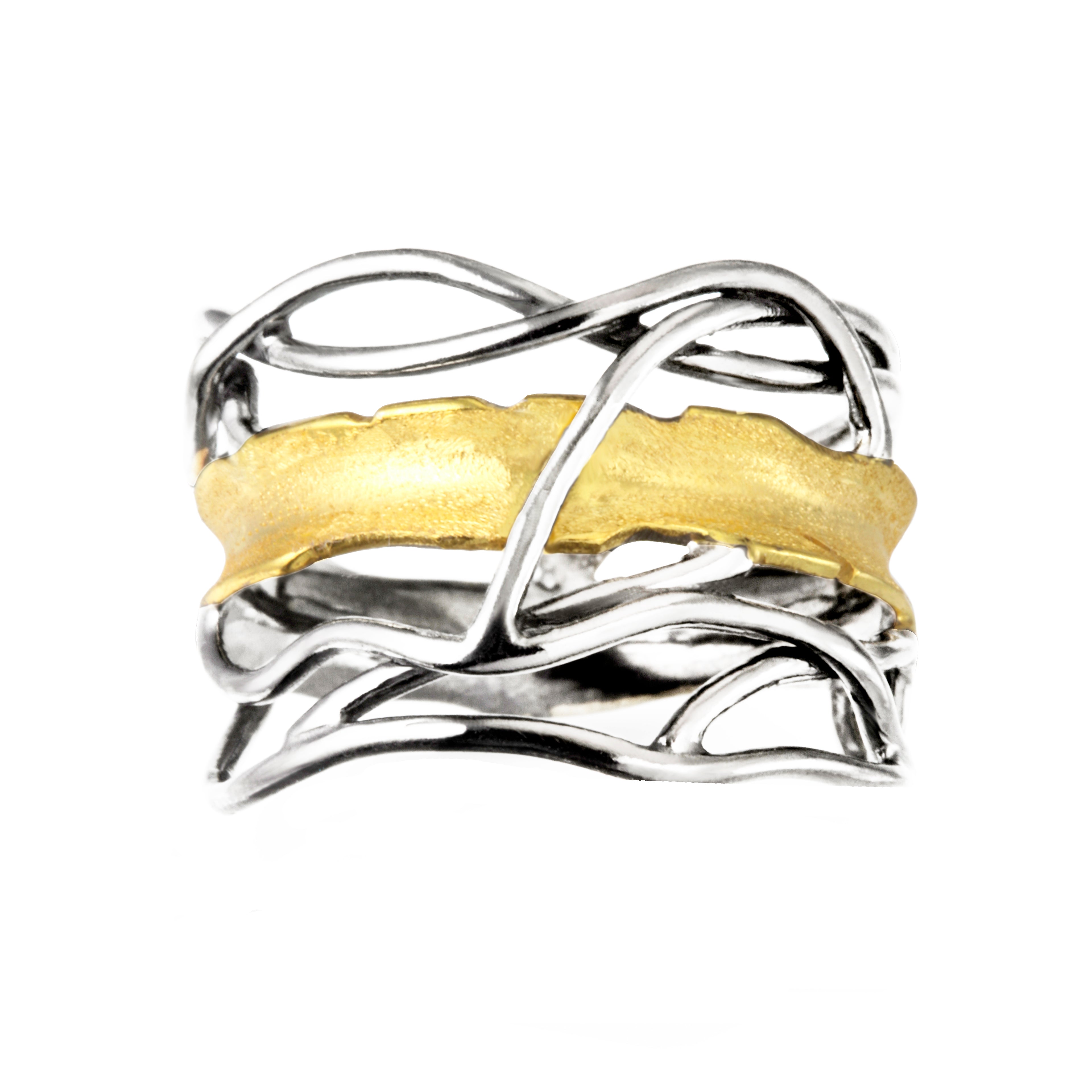 Silver and Gold Edge Ring