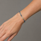 Gold Gemstone Bracelet with Tanzanite and Sapphire