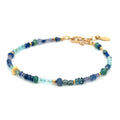 Gold Gemstone Bracelet with Tanzanite and Sapphire