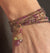 Multi Gemstone Gold Necklace/Wrapped Bracelet with Andalusite and Ruby - Long