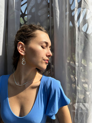Graduated White Opal Gemstone Necklace