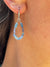 Silver Leverback Earrings with Blue Opal & Tanzanite - Small
