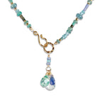Multi Gemstone Necklace with Opal, Emerald, Apatite, Tanzanite