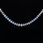 Graduated White Opal 14k Gemstone Necklace