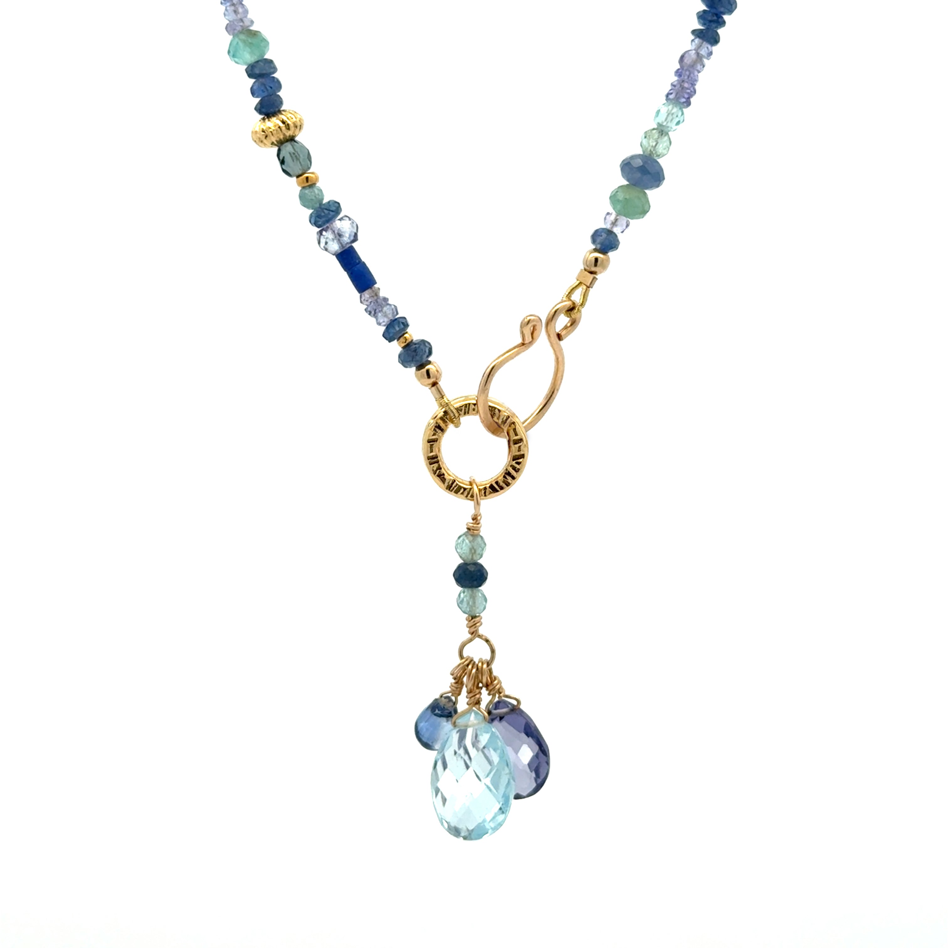 Multi Gemstone Necklace with Tanzanite and Sapphire