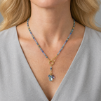 Multi Gemstone Necklace with Tanzanite and Sapphire