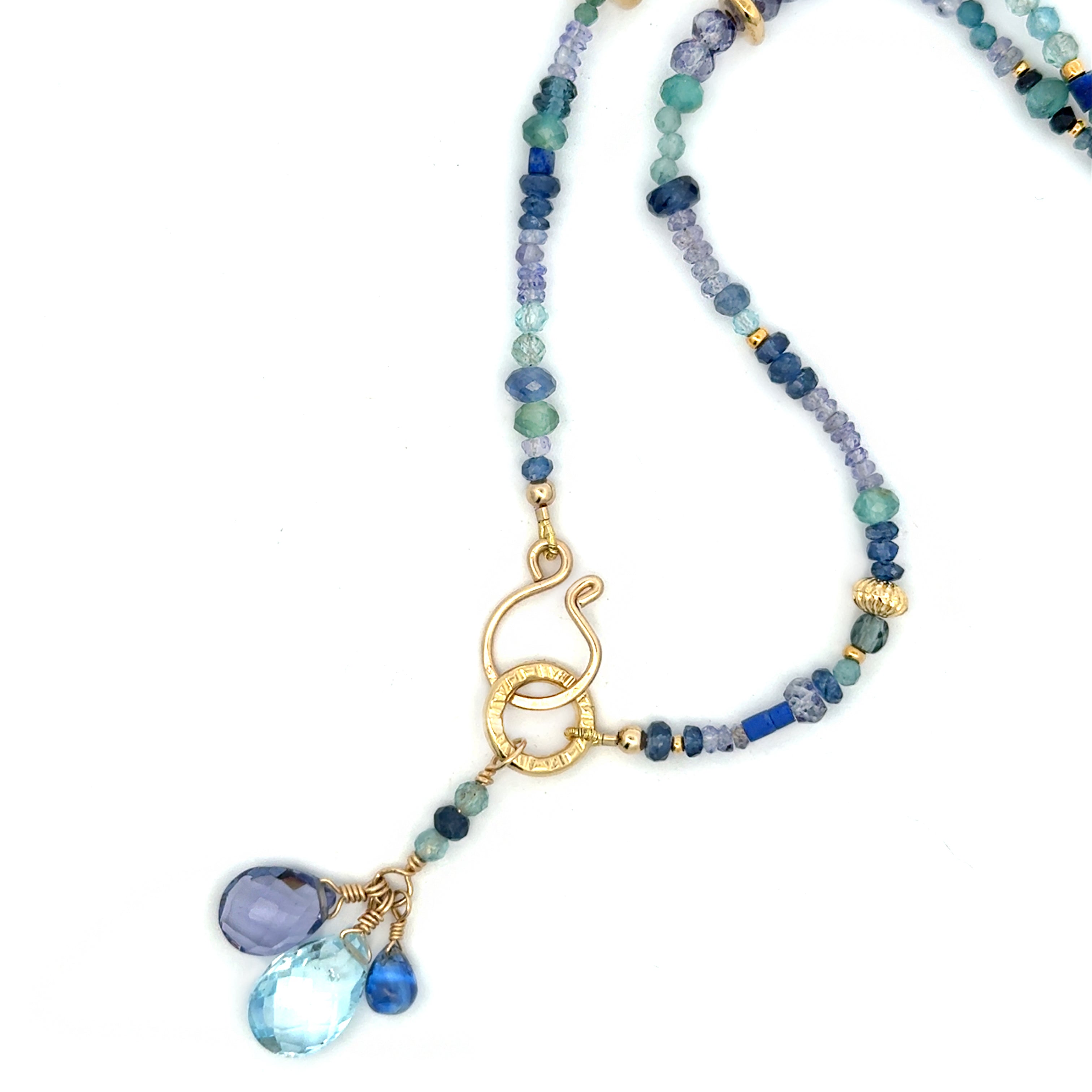 Multi Gemstone Necklace with Tanzanite and Sapphire