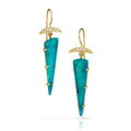 14k Gem Quality Gem Silica and Diamond Earrings - Q Evon Fine Jewelry