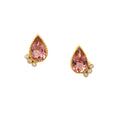 14k Gold Tourmaline and Diamond Studs - Q Evon Fine Jewelry
