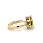 14k Peridot and Diamond Ring