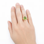 14k Peridot and Diamond Ring
