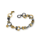 Black and Gold Treasure Bracelet - Champagne Diamond