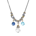Mixed Metal Rock Crystal Element Necklace
