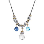 Mixed Metal Rock Crystal Element Necklace