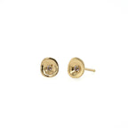 Unique Diamond Stud Earrings - Gold
